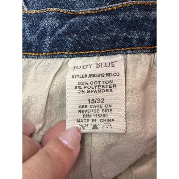 Judy Blue High Waisted Wide Leg Cropped Jeans Size 15/32 - Picture 6 of 6